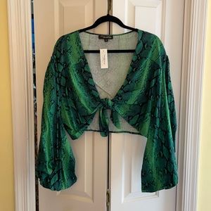Trashy Diva Amaya tie top snake print sz 24